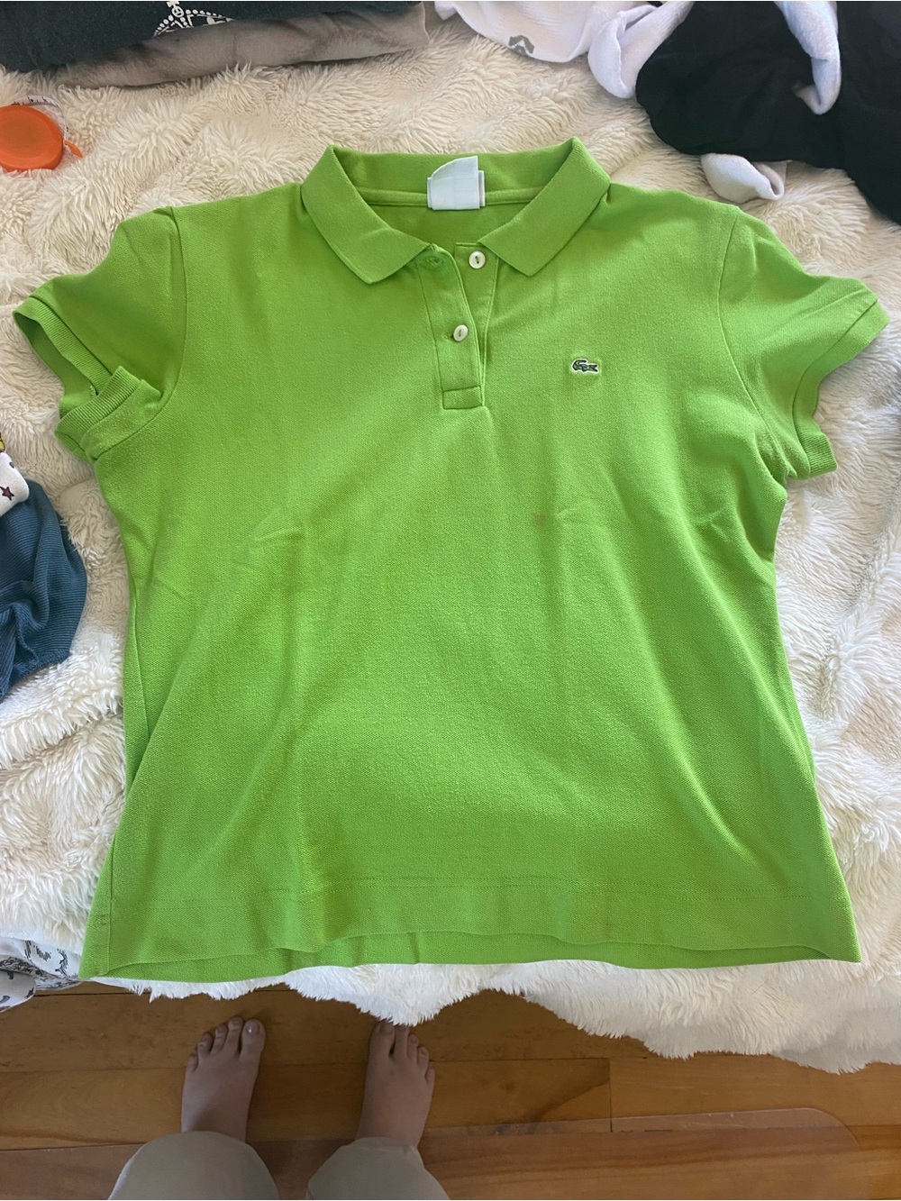Lacoste Bright Lime Green short sleeve polo